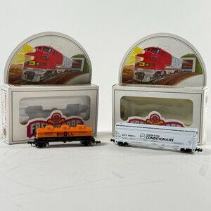 N Scale Shell Dome Tank Car & ACFX 4-Bay Covered Hopper Freight Train Cars